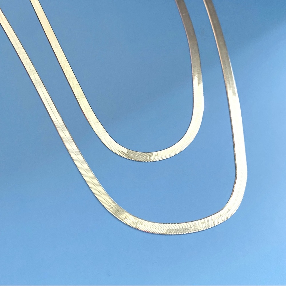 Silver 925 Herringbone Necklace